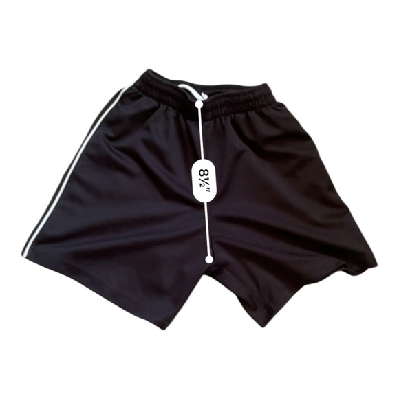 High Five casual black athletic shorts Youth M pull on elastic waist sidestripes - Picture 8 of 8